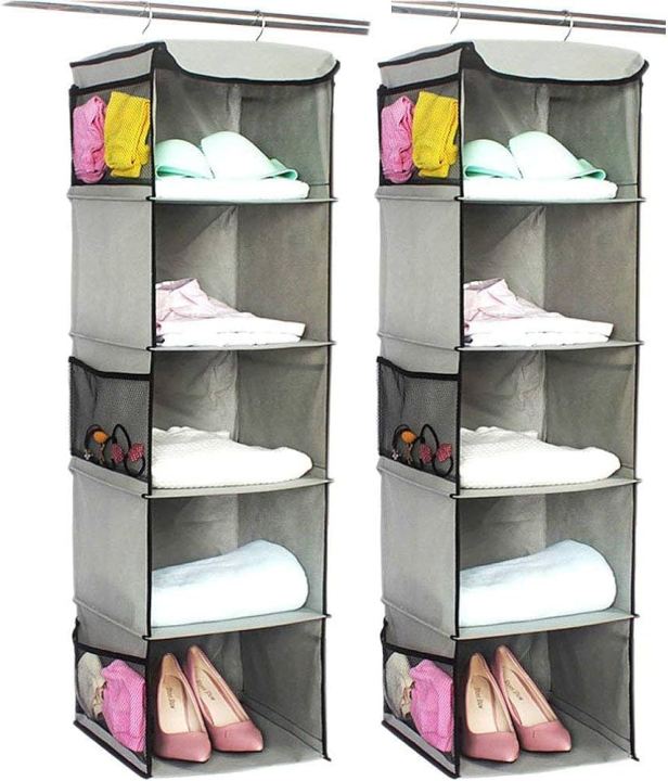 Underwear Socks Storage Organizer with Lids Foldable Closet Drawer Divider 24 Cells, Storage Box for Socks Underwear