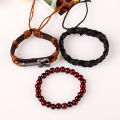 New Hand Wrap Leather Bracelets Men Charm Guitar Wrist Band Jewelry Boys Accessories. 