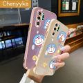 chenyyka For Huawei P30 Pro Case Cartoon Fashion Doraemon New Design Side Design Phone Cases Pattern Luxury Plating Casing Full Cover Camera Shockproof Protection SoftCases. 