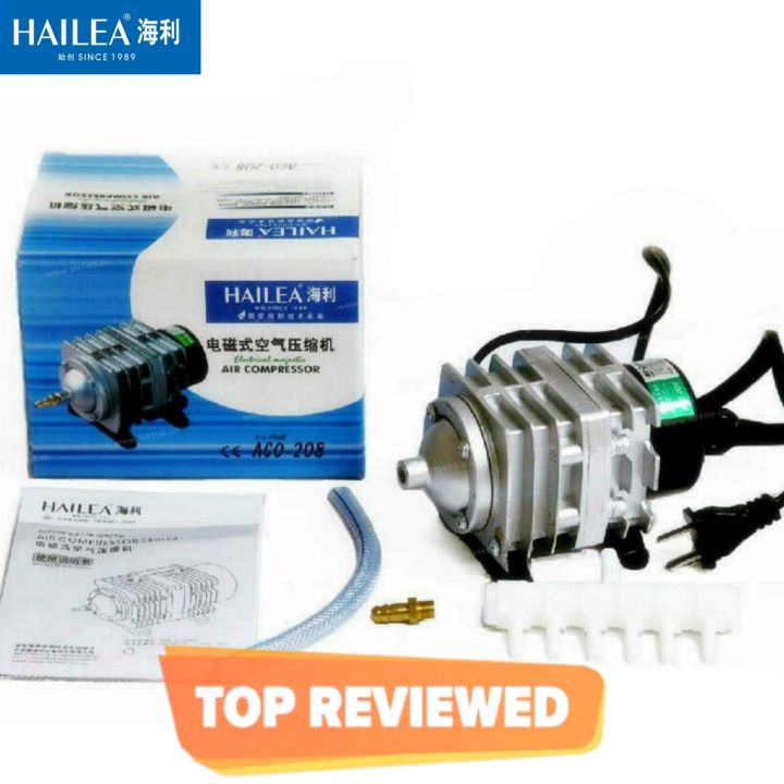 Hailea ACO-208 45L/Min 25W Electromagnetic Air Compressor Aquarium Oxygen Pond Air Pump Aerator