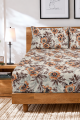 My Home  Printed Fitted Bed Sheet With Pillow Cover, Ultra Soft Fabric Bedsheet, Anti Slip, Cool Fabric, Single, Double, Queen ,King Sizes 100% Cotton Fabirc. 
