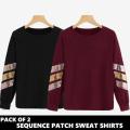 TAG ONE GARMENTS    11.11 PACK OF 2 SEQUENCE PATCH SWEAT SHIRTS. 