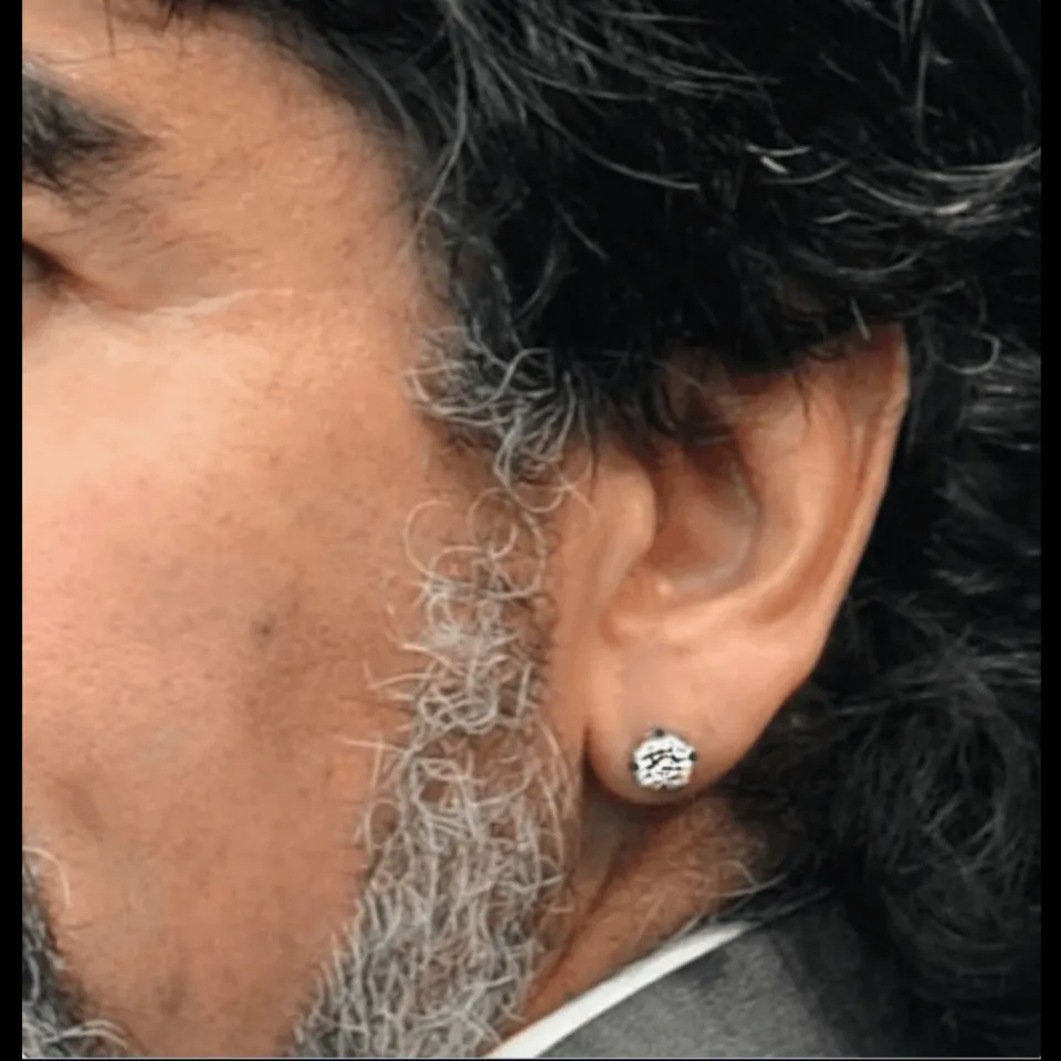 Sterling Silver Stud Mens Cubic Zirconia Stud Earrings Pair Pcs