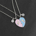 Best Friends Necklace Broken 2 PCS Unicorn Love Stitching Friendship Necklaces Nicle. 
