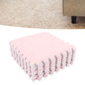 10Pcs Plush Foam Floor Mat Soft Thick Split Joint Interlocking Plush Foam Rug for Children Room Floor. 