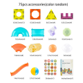 49 PCs Magic Magnetic Paradise Light Building Blocks Assembling for Kids 3D Lighting Bricks set Intelligence Toys Orbital Sliding Ball Pipe Colorful Marble Running Toy. 