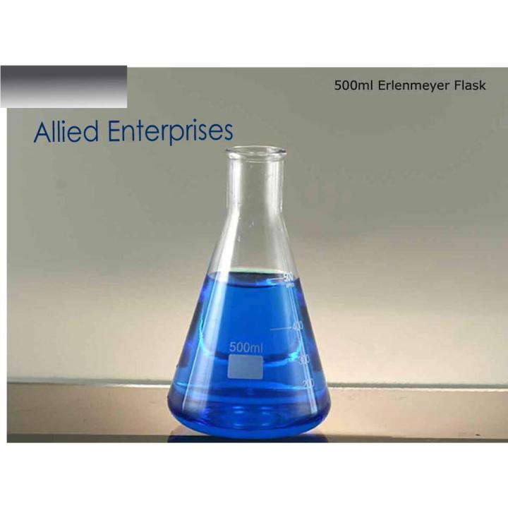(1 Pc ) 500ml Conical flask Graduated for lab use