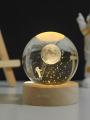 LED Night Light Galaxy Crystal Ball Table Lamp 3D Planet Moon Lamp  Home Decor or Children Birthday Gifts. 