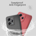 Tokifu For Redmi 12 Anti Slip Soft TPU Sandstone Matte Back Case Cover. 