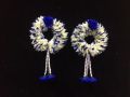 Artificial Hand Gajra / Bangles / kangan Dark Blue & offwhite colour with latkon.. 