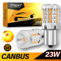 2Pcs No Hyper Flash Led Lights P21W Car Tuning Canbus Signal Lcheerfulamp 1156 BA15S PY21W BAU15S T20 7440 WY21W Amber Yellow 12V 24V. 