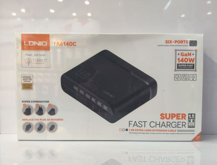 LDNIO A6140C 140W GAN SUPER FAST CHARGER.