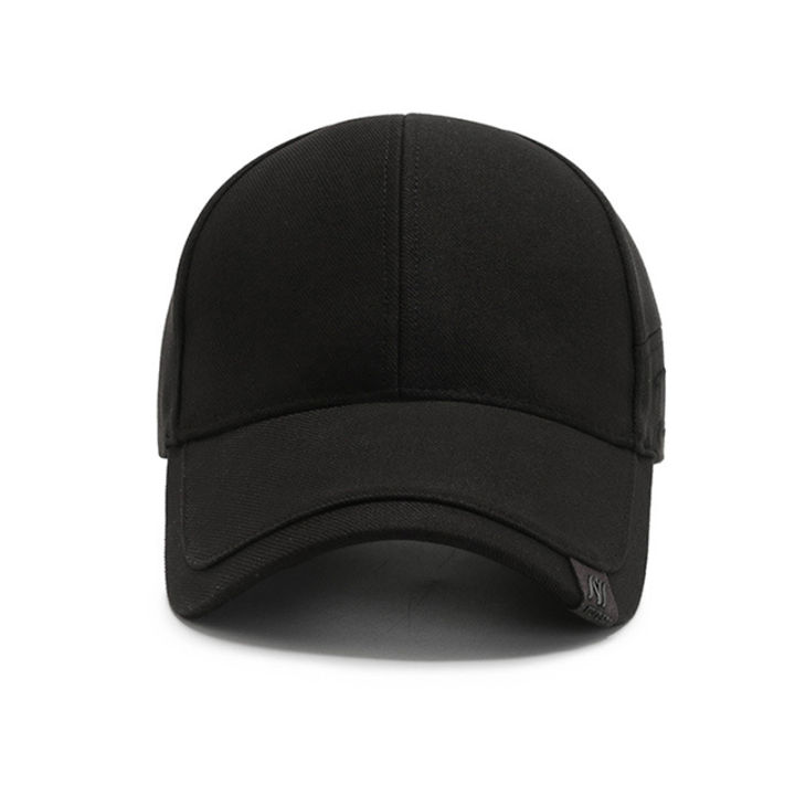 Short%20Brim%20Baseball%20Hat%20For%20Men%20Solid%20Color%20Duck%20Tongue%20Cap%20Cotton%20Casual%20Sun%20Visors%20Fashion%20Male%20Peaked%20Caps%20-%20Image%202