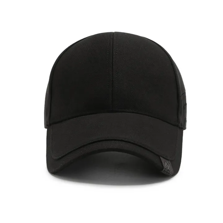 Short%20Brim%20Baseball%20Hat%20For%20Men%20Solid%20Color%20Duck%20Tongue%20Cap%20Cotton%20Casual%20Sun%20Visors%20Fashion%20Male%20Peaked%20Caps%20-%20Image%202