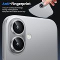 For Iphone 16/Iphone 16 Plus Camera Lens Protector HD Tempered Metal Glass Camera Screen Protector Cover Film Aluminum Alloy Lens (Case Friendly). 
