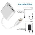 2-in-1 Dual Lightning Headphone Audio Adapter and Charger for iPhone iPad, iPhone Headphone Adapter for iPhone 14/13/12/11/XS/ XS Max/ XR/ X/ 8/8plus /7/7Plus/iPad. 