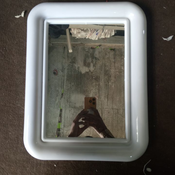 Basin Mirror for Washroom/ A One Quality Plastic Rectangular-Shaped/ Easy to Install/ Mirror/ Bathroom Mirror/ Washroom Mirror/ Basin Mirror/ Aaina/ Sheesha/ Bathroom Accessories/ Ideal for Bathroom, Washroom, Basin, and Living Room Decor