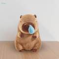 Capybara Stuffed Toy with Pullable Snot Bubbles Sofa Collectible Comfortable Plush Figure 30cm. 