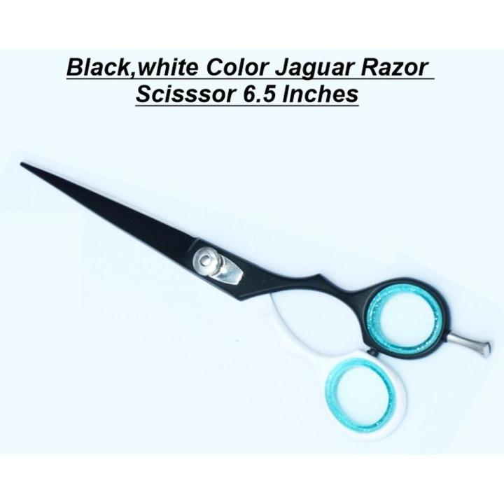 Black & White JAGUAR PROFESSIONAL SCISSOR FOR HAIR CUTTING 6.5" Color black & White.