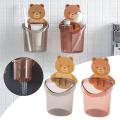 Toothbrush Holder Cute Bear Storage Rack Wall-mounted Bathroom Accessories Set Tooth Brush Stand Shelf Bathroom Accessories. 