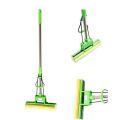 Foldable PVA Sponge Absorber Quick Cleaning Mop with Squeezing Technology Adjustable Handle Kitchen Bathroom Cleaner, Standard Size Roller Pva Sponge Mop  Note random color will be deliver. 
