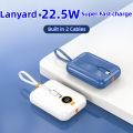 Mini Power Bank 10000mAh PD22.5W Type-C Fast Charging Poverbank for iPhone 15 Pro max 14 pro 14 pro max Samsung S22 Huawei P50 Portable Charger with Cable. 