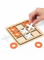Wooden Tic Tac Toe Game – Classic Wooden X and O Board | Educational Wooden Mind Game for Kids | Indoor Family Puzzle Toy. 