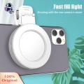 Magnetic Selfie Light 180° Rotatable Led Selfie Ring Light with Mirror Super Bright Rechargeable 3 Modes Perfect Makeup Fill Light for Phone. 