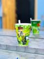 Glass - Straw Glass (Pack of 2) - Juice Glass with Straw - Kids Straw Glass - Kids Juice Glass - Pipe Glass without Cover - Anna Elsa Glass - Sofia Glass - Ben 10 Glass. 