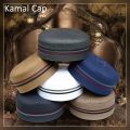 Kamal Muslim Cap For Men's Islamic Prayer Kufi Headwear Suiting Fabric  Stylish Namaz Salah Topi Traditional Wear Thread Hand Made Design. 