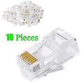 CableCreation Cat6 RJ45 Ends, 100-PACK Cat6 Connector, Cat6a  Cat5e RJ45 Connector, Ethernet Cable Crimp Connectors UTP Network Plug for Solid Wire and Standard Cable, Transparent. 