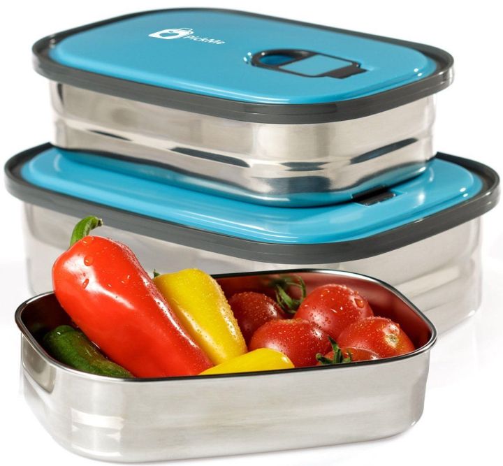Rectangle Stainless Steel Metal Storage Food Containers/ Lunch Box ...