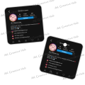 Customized Instagram Social Media Profile Photo Square Business Card/Business Tags. 