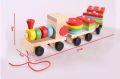 Wooden Shapes Train Toy Multi Color Multi Shapes. 