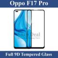 Oppo F17 Pro Full Black 9D/5D/10D/11D/6D Tempered Glass Screen Protector Edge to Edge Full Glue Premium Quality Film For Oppo F17 Pro. 