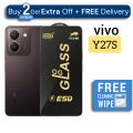1-5 Pcs - vivo Y27S - Premium Quality OG Glass Screen Protector - Extra Smooth touch - With Cleaning Wipe. 