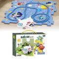 DIY Assembling Electric Race Track Car Toy for Toddlers Educational Puzzle Track Set with Vehicles Rail Car Toys. 