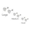 Baby Girl Legit Silver(Chandi) and Gold-Plated White Zircon Piercing Stud Earrings For Girls|Women|Men|Baby Girls | Boys. 