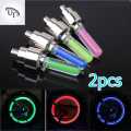 2 Pcs Cycle Bike Glow In The Dark Car Tyre Valve Cap Motion Running Sensor Activated Wheel Spokes Neon LED Light. 