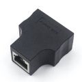RJ45 1 To 2 Ways Ethernet LAN Network Splitter Double Adapter Ports Coupler Connector Extender Adapter Plug Connector Adapter. 