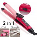 2 in 1 Hair Straightener and Curler for Girls, Women & Men | Hair Styling Tools | Professional Hair Straightener and Curler | Electric Beauty Set for All Hair Types. 