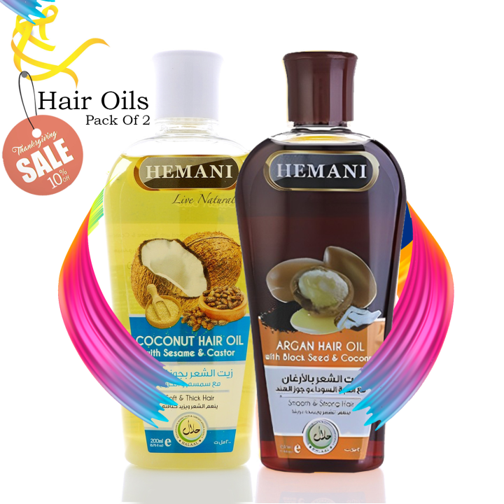 𝗛𝗘𝗠𝗔𝗡𝗜 𝗟𝗜𝗩𝗘 𝗡𝗔𝗧𝗨𝗥𝗔𝗟 - PACK OF 2 ARGN WITH COCONUT HAIR OIL 200ML
