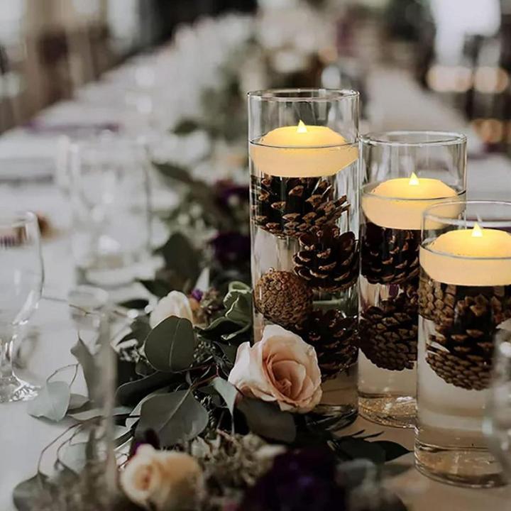 Solitary waves Flameless Floating Tea Lights Flameless Floating Candles Waterproof Bathtub Night Lights Waterproof Floating Candle Lights