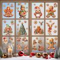 Santa Clause Christmas Static Stickers Gift Snowman Gnome Xmas Tree Window Decals Party Supplies Festival Ornament Snowflake Sticker Christmas. 