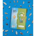 5 subject notebook double spiral notebook string pp cover B5 notebook 105 sheets. 