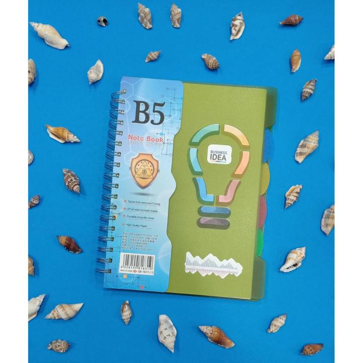 5 subject notebook double spiral notebook string pp cover B5 notebook 105 sheets