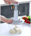 Hand chopper Manual Food Chopper, 2000ML/1.5 Liter/900 ML/330 ML Speedy Chopper with 3 Curved Stainless Steel Blades, Handheld Vegetable Chopper/Mincer/Mixer/Blender to Chop Fruits Onions/Nuts/Ginger/Herbs/Garlics/Meet. 