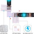 5050 4Pin LED Strip Connector Kit with  6.6ft RGB Extension Cable, Strip to RGB Controller Jumper, LED Strip to Strip Jumper, L Shape Connectors, Gapless Connector. 