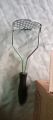 Potato Masher (Black) - Meat Masher/Food Prep Tool with Ergonomic Design | High Heat Resistant | Kitchen Utensil. 