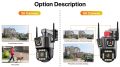 6k 12 MP WiFi camera Multi Lens with Three Screen view Outdoor wireless IP Camera CCTV audio Auto Tracking Colored Night Vision V380 app CCTV Home security/Smart Camera/Outdoor wireless Camera. 